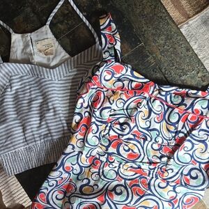 CAbi Multicolor Patterned and Striped Crop Tops